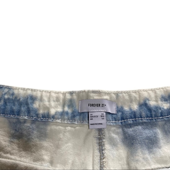 Forever 21 Cloudy Sky While Blue Wash Denim Hi-Rise Straight Jogger Jean 3XL NWT - Picture 6 of 12